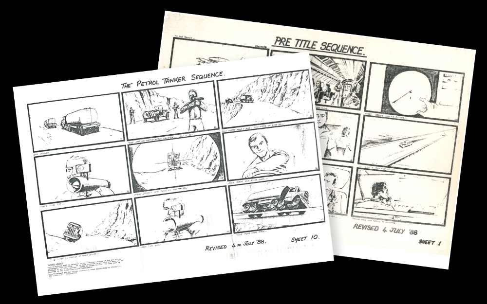 James Bond 'Licence to Kill' storyboards